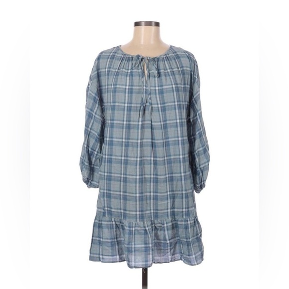 NWOT! Max Studio Blue/Plaid Mini Dress - Size XS - Picture 1 of 3